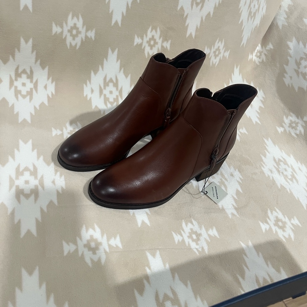 Cole Haan Lyla Bootie WP in Harvest Brown